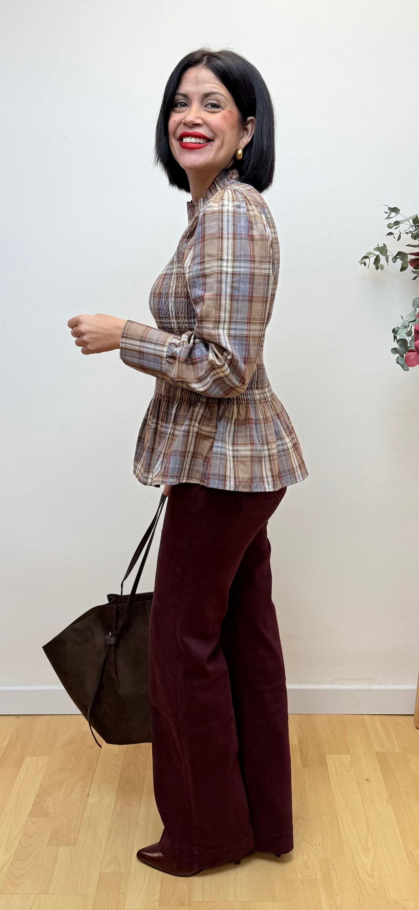 Jeans flare burdeos Elsa