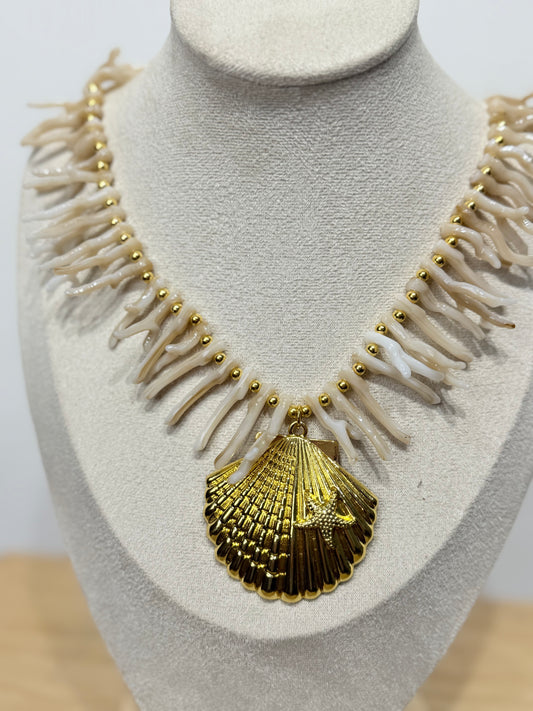 Collar  concha camel