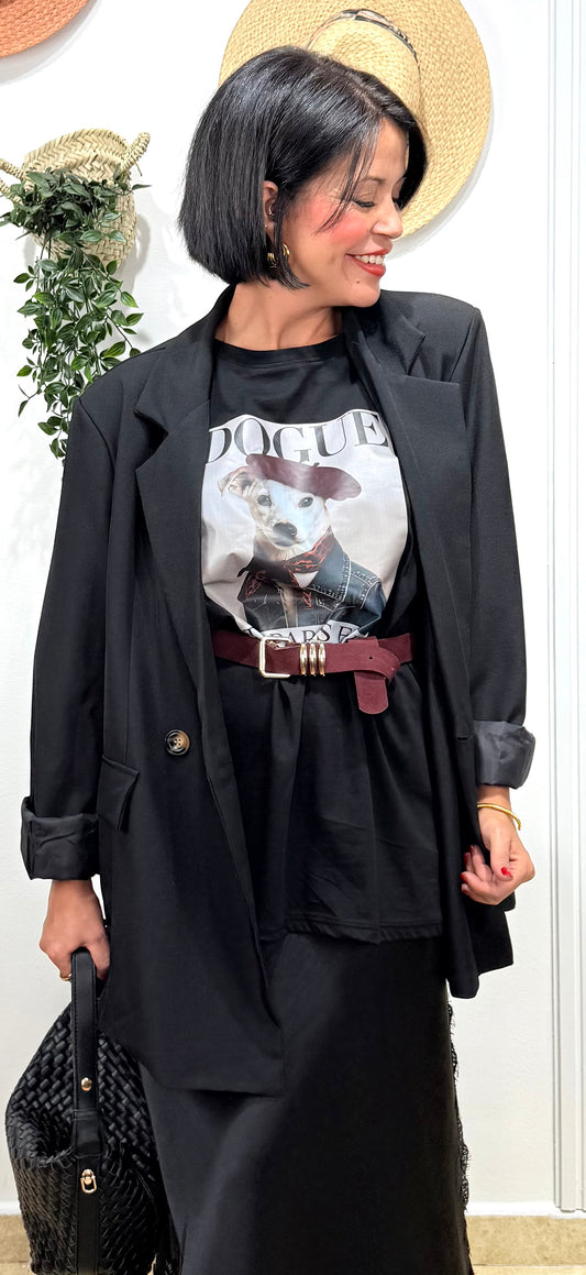 Blazer oversize negra