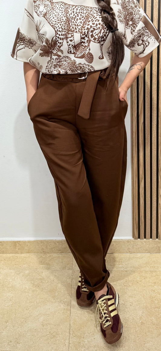 Pantalón balloon Chocolate