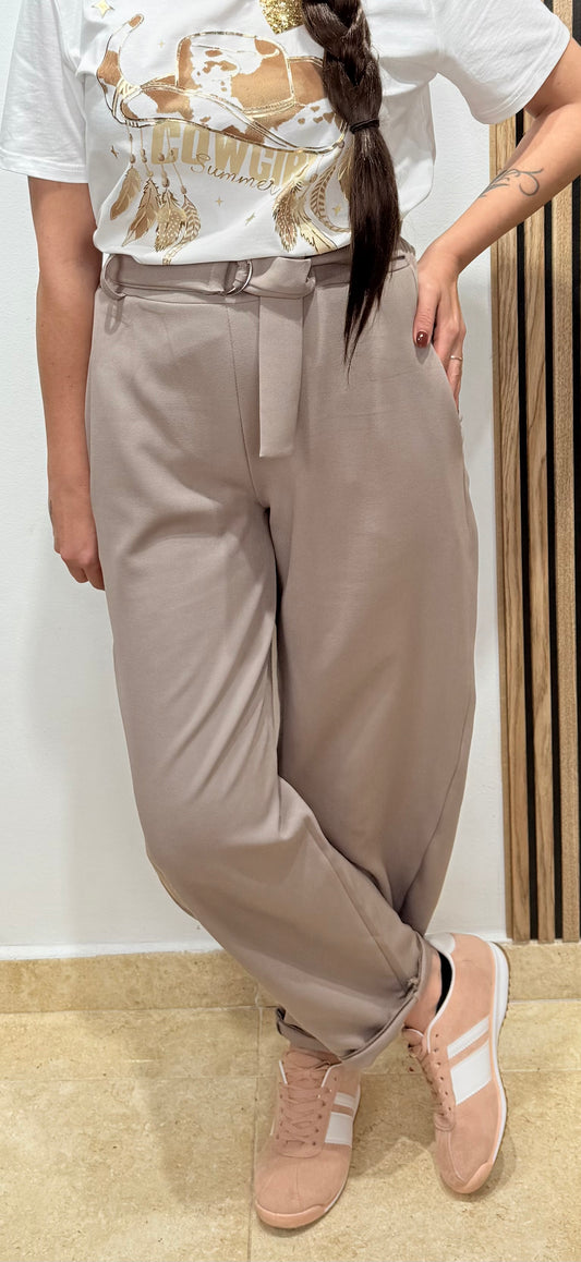 Pantalón Balloon Taupé