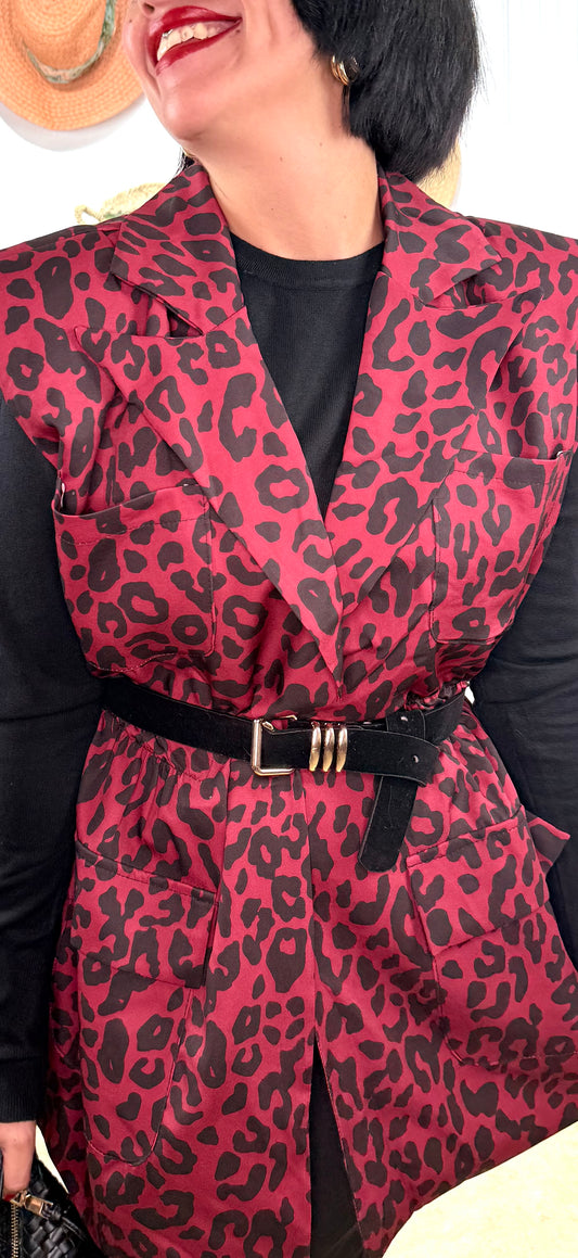 Chaleco print rojo
