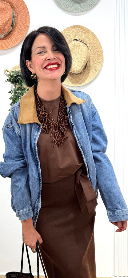 Chaqueta denim combi