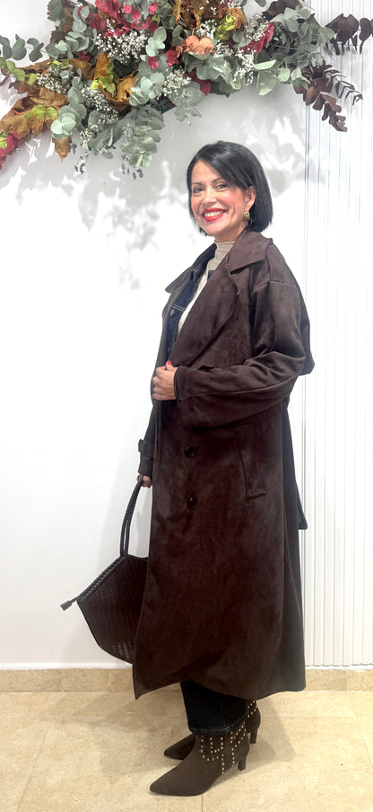 Chaqueta gabardina Antelina chocolate