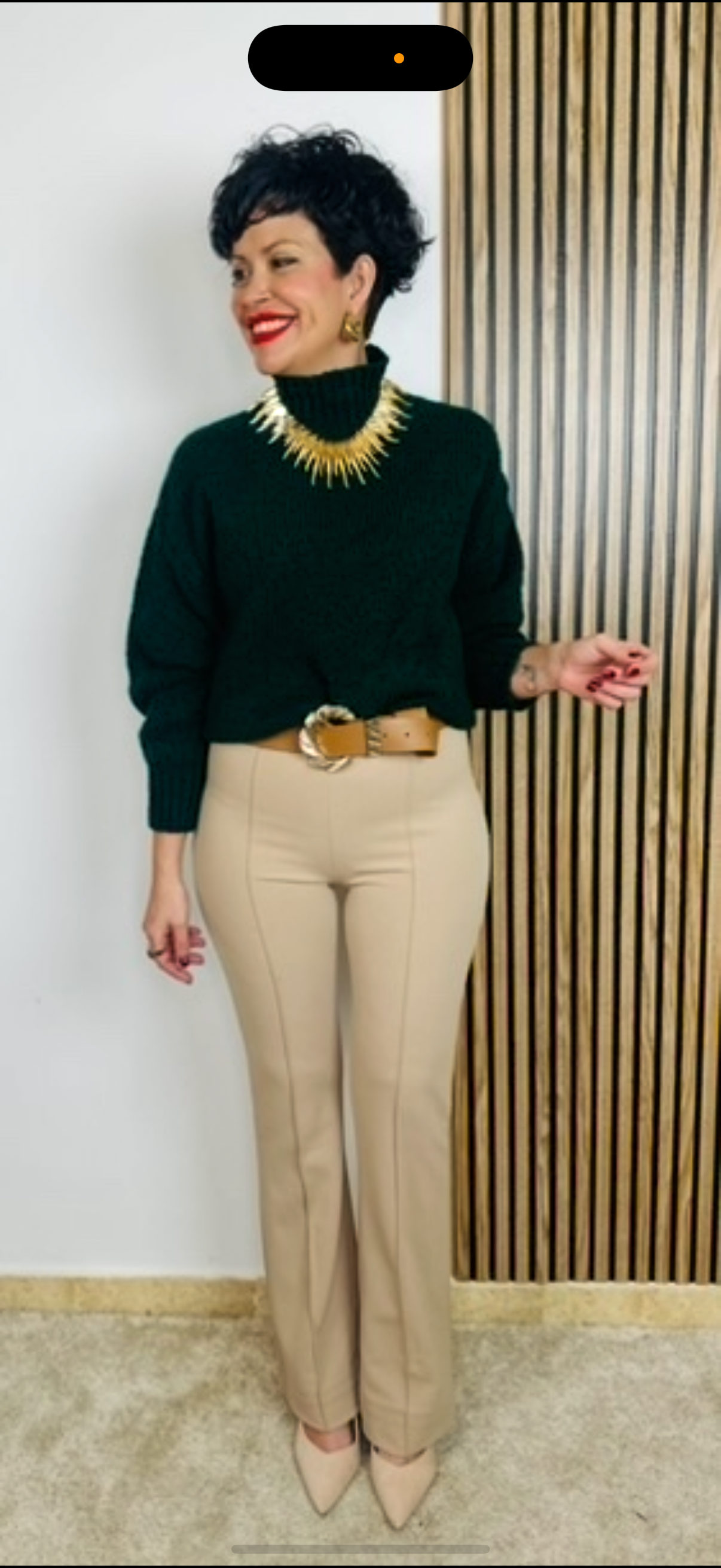 Leggins detalle camel L