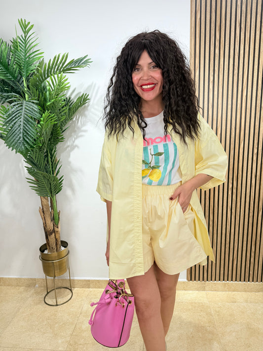 Camiseta manga corta lemon azul