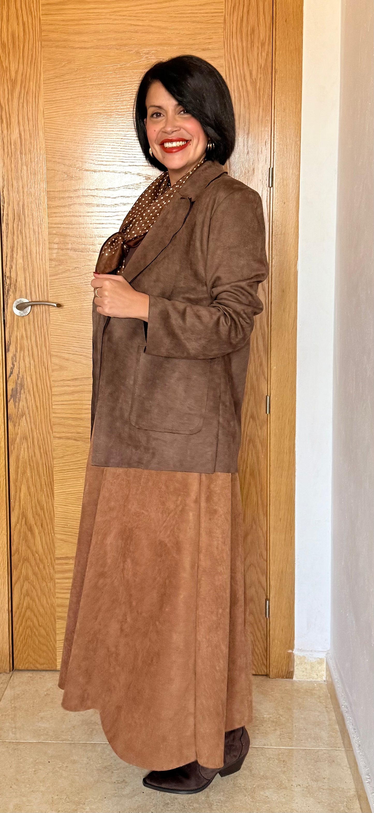 Falda Antelina camel