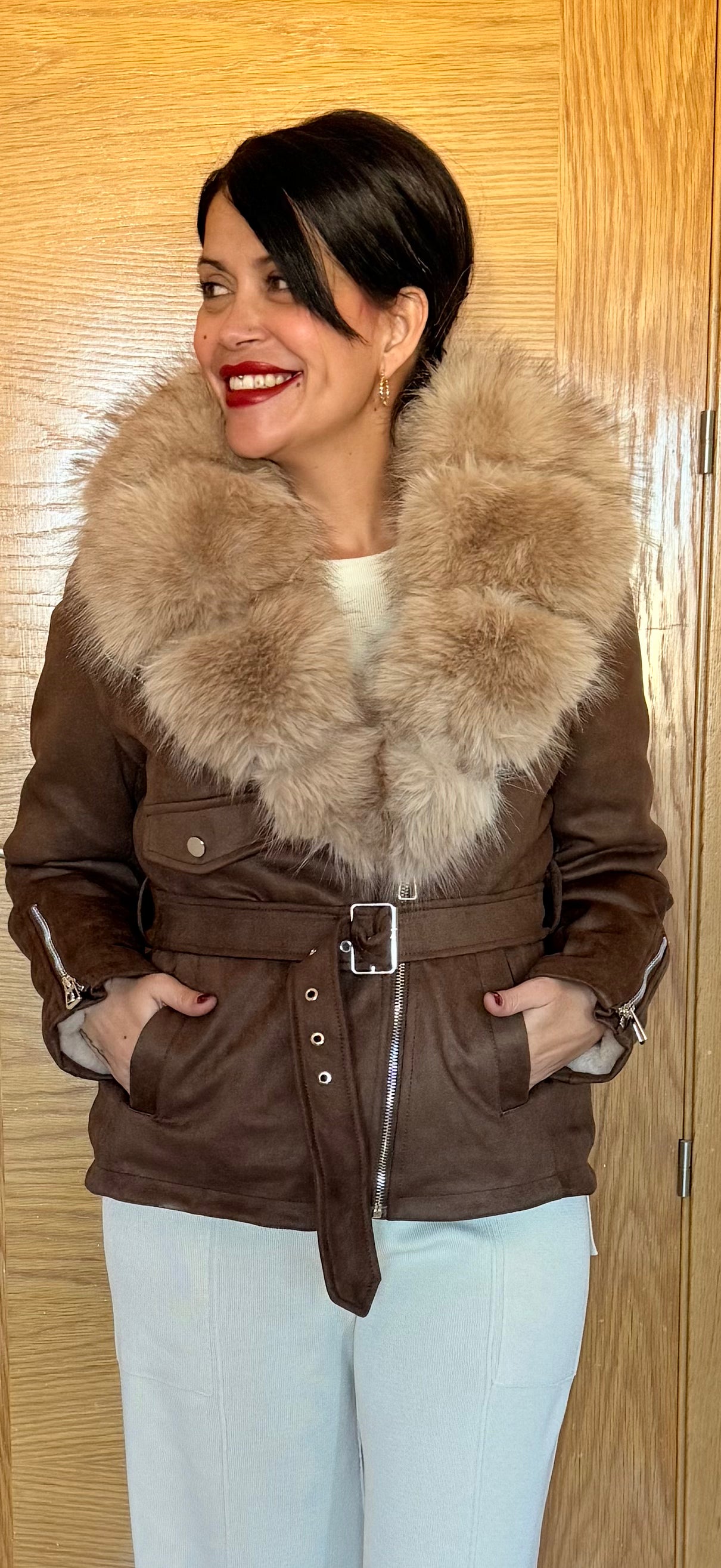 Chaqueta pelo Bella chocolate