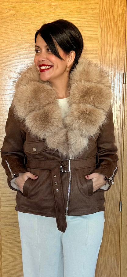 Chaqueta pelo Bella chocolate