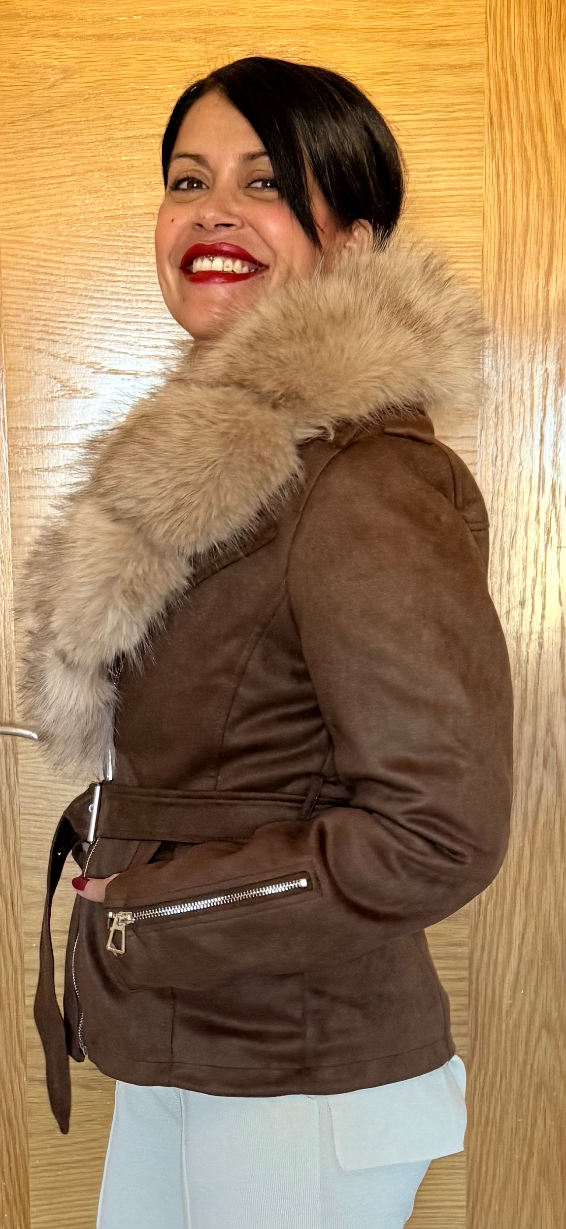 Chaqueta pelo Bella chocolate