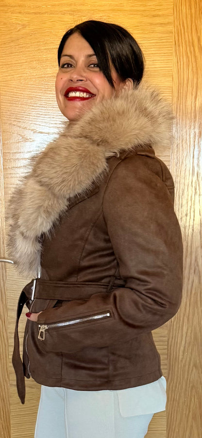 Chaqueta pelo Bella chocolate