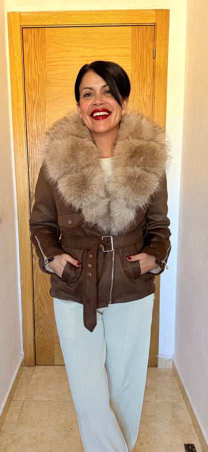 Chaqueta pelo Bella chocolate