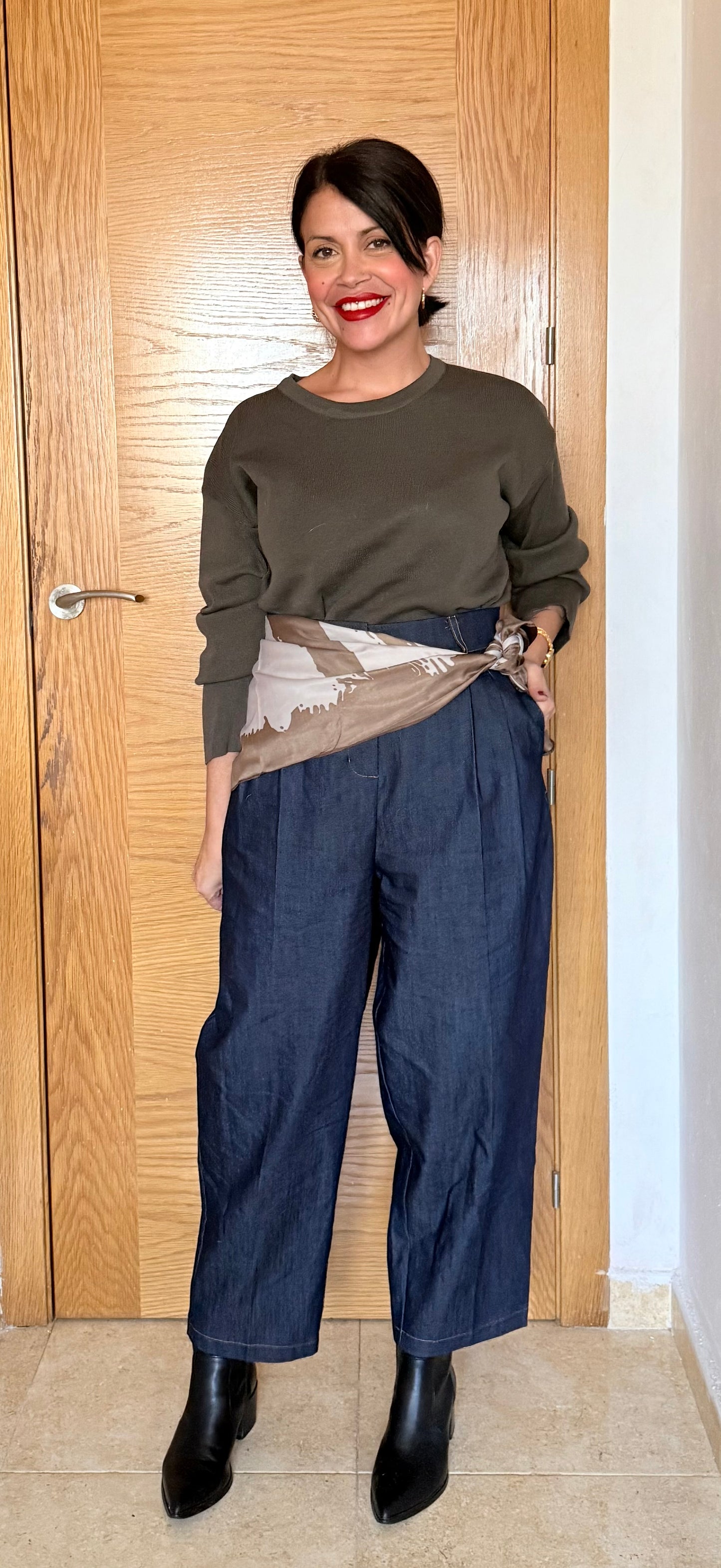 Pantalón vestir denim