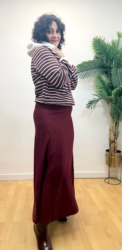 Sudadera Navy burdeos