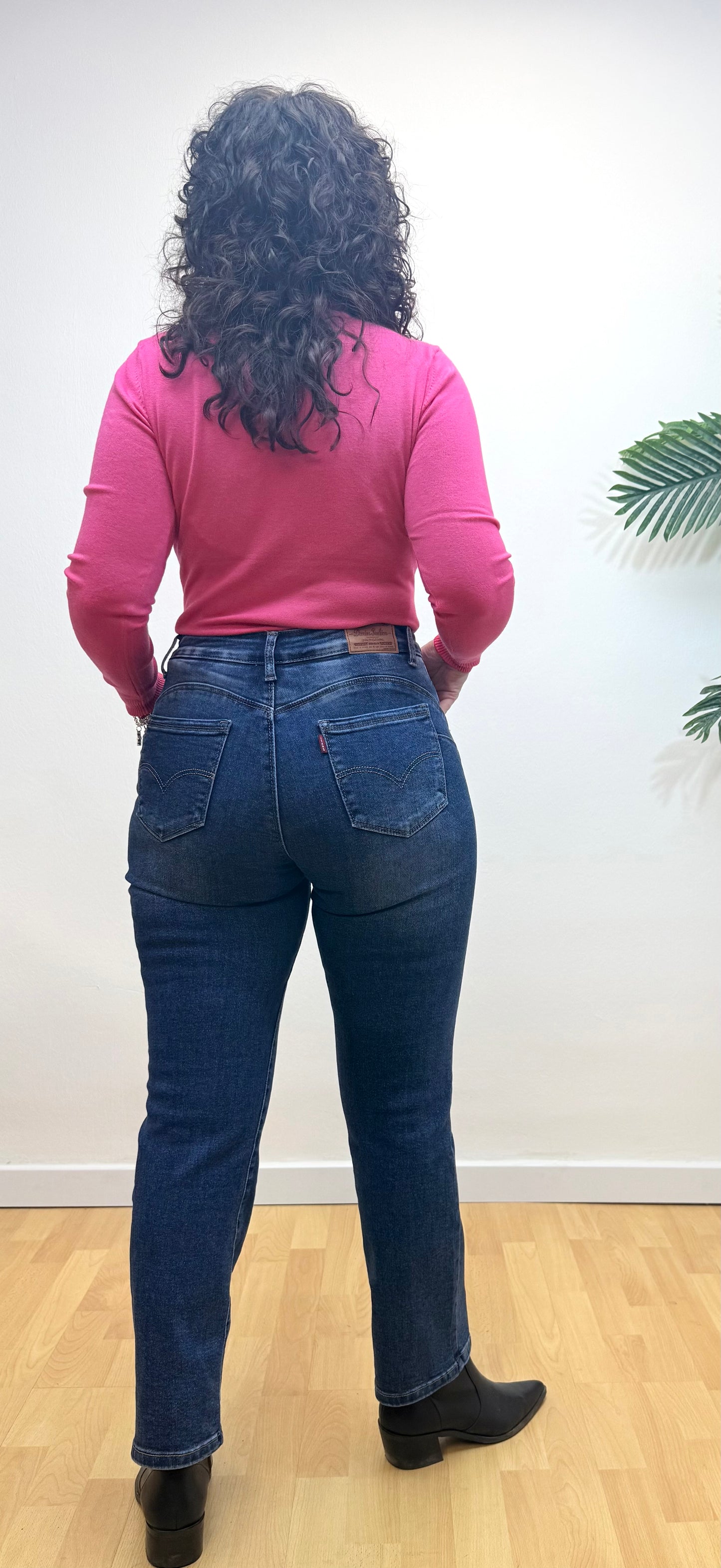 Jeans faja reductora azul
