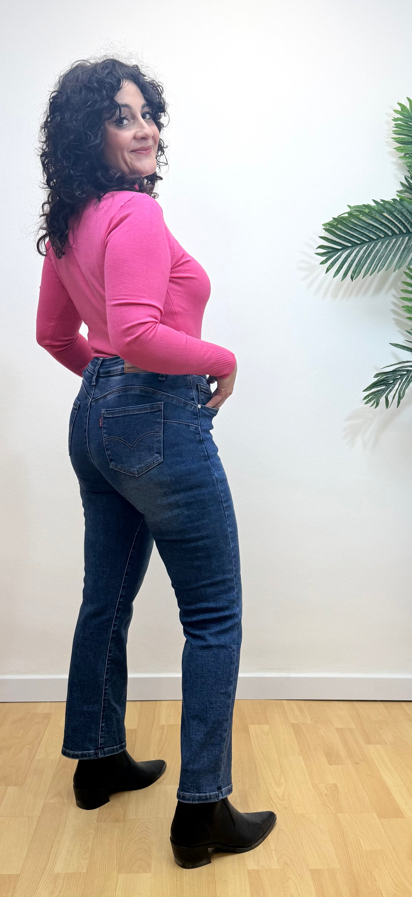 Jeans faja reductora azul