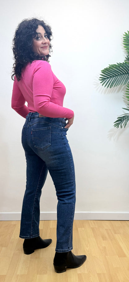 Jeans faja reductora azul