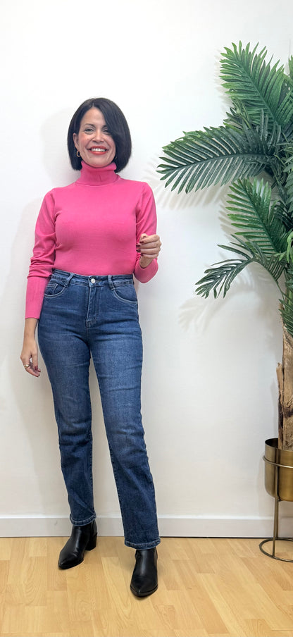 Jeans faja reductora azul