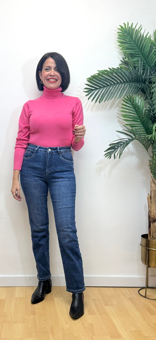 Jeans faja reductora azul