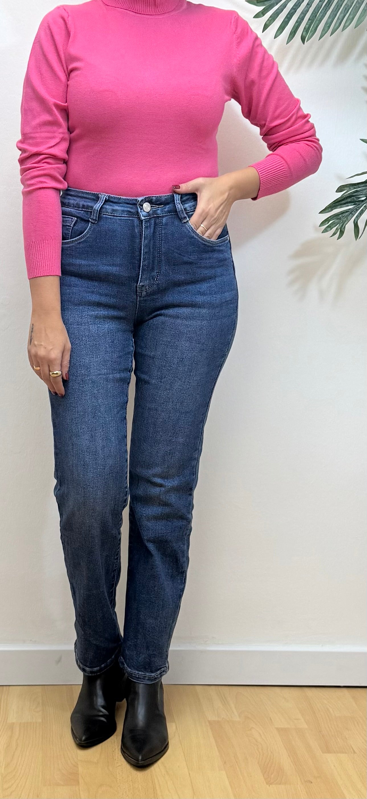 Jeans faja reductora azul