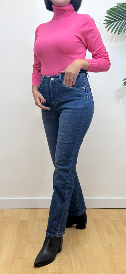 Jeans faja reductora azul