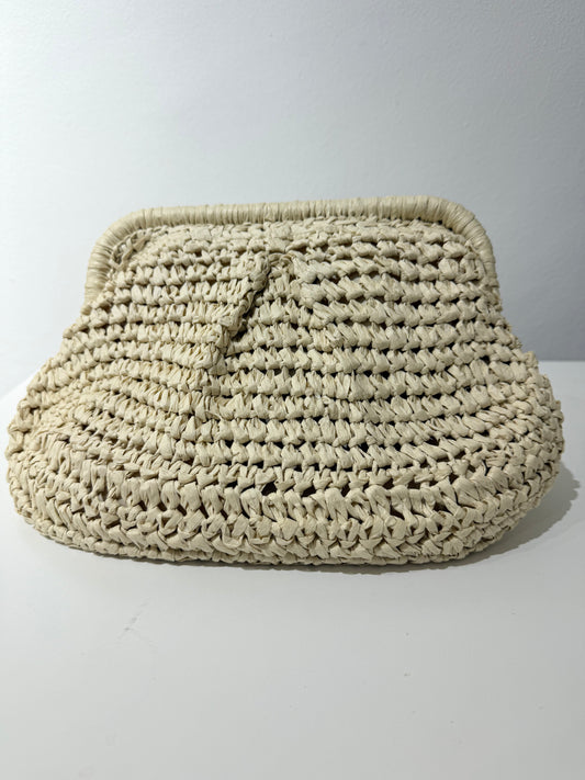 Bolso rafia beige