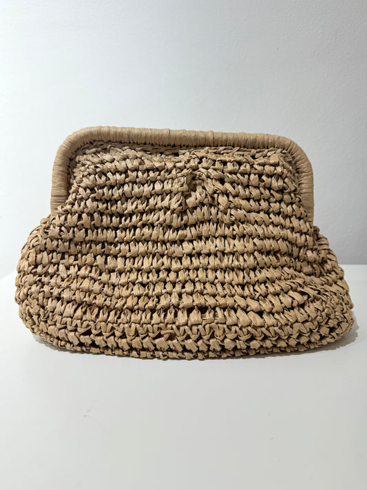 Bolso camel rafia