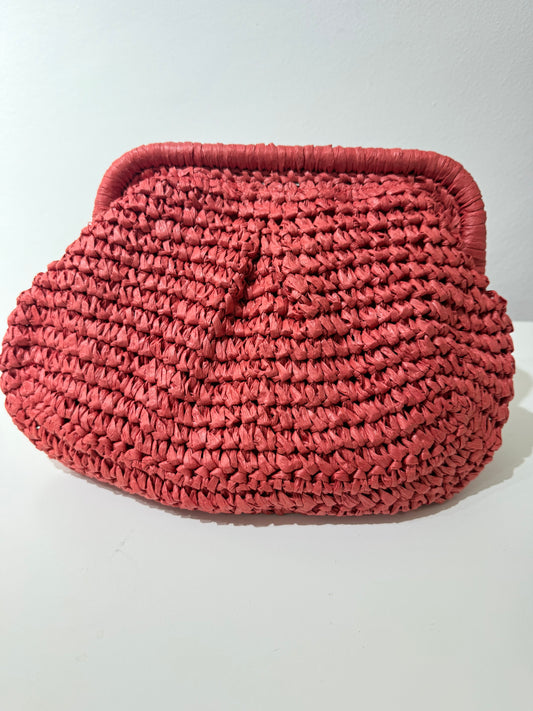 Bolso rafia rojo