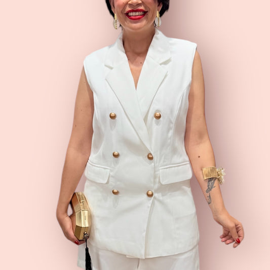 Conjunto sastre blanco