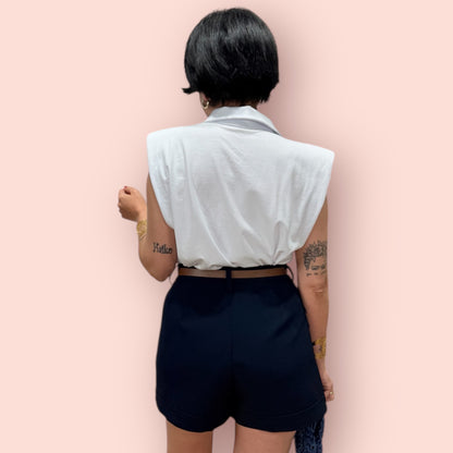 Short pinzas azul marino