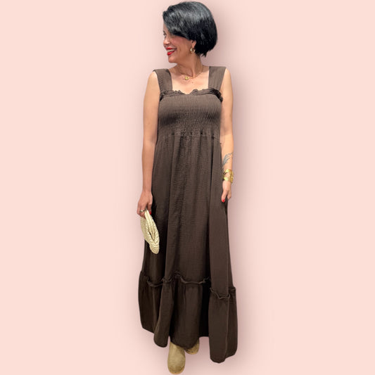 Vestido chocolate Teresa