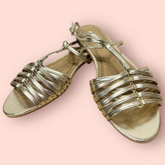 Sandalias cangrejera dorado