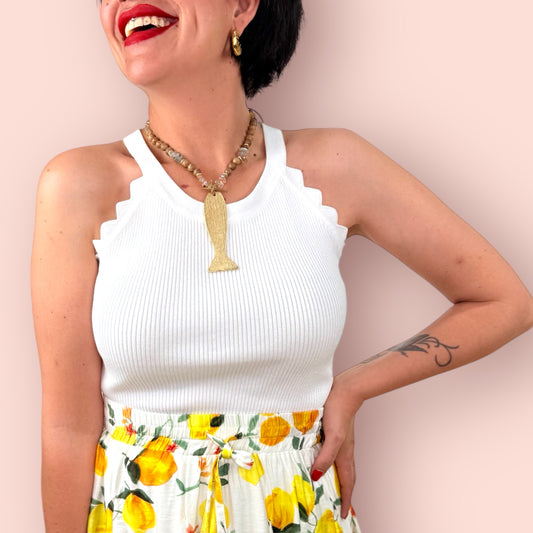 Collar pez dorado