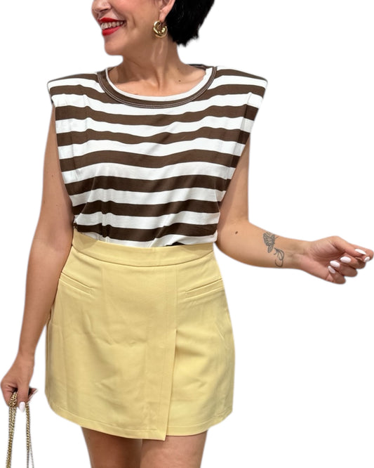 Camiseta marinera rayas chocolate