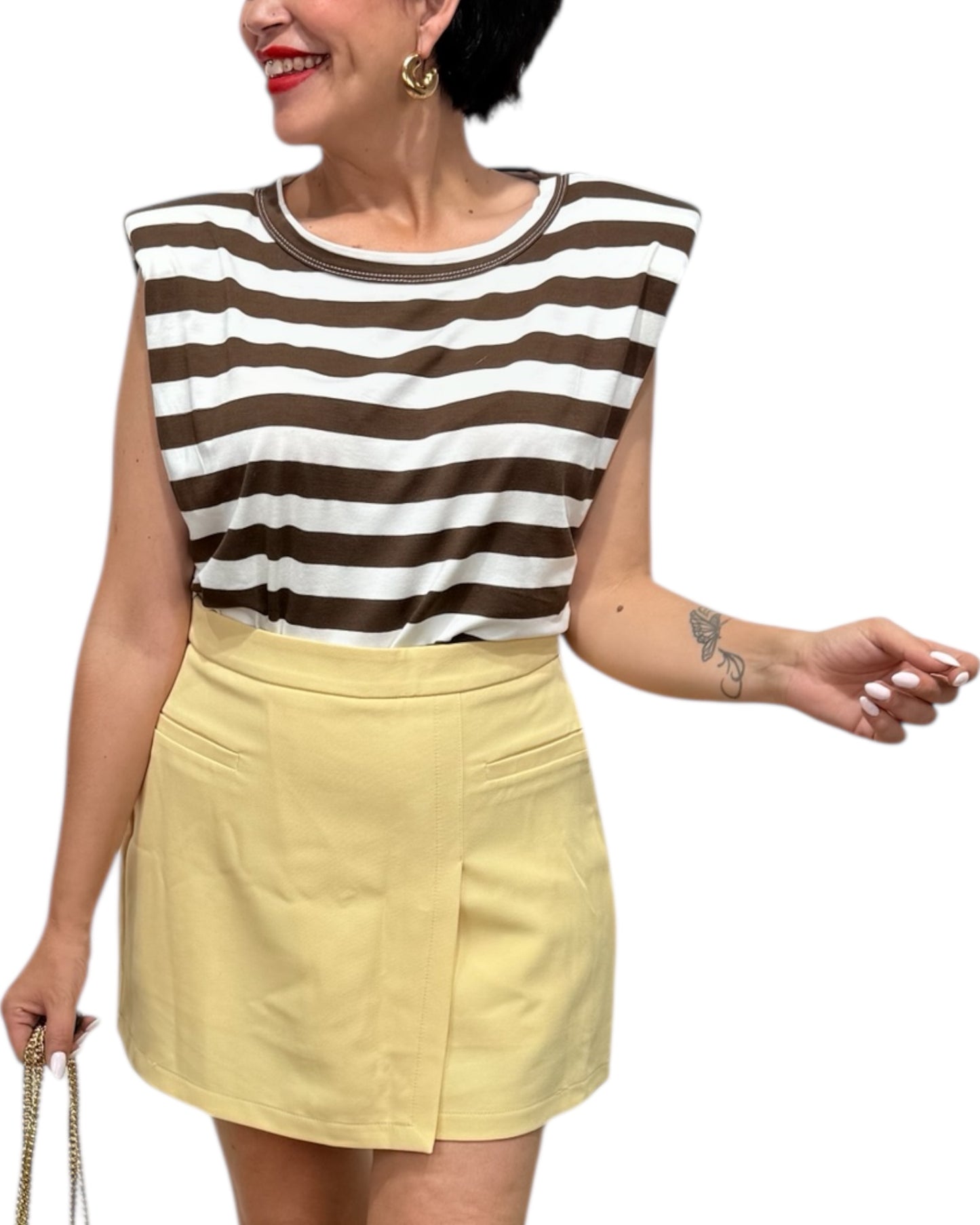 Falda pantalón style amarilla