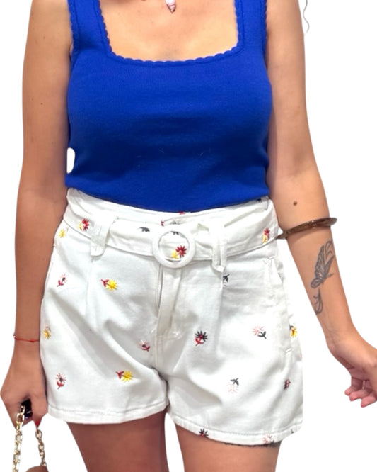 Short Flores denim