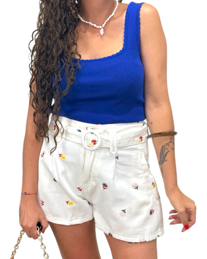 Short Flores denim