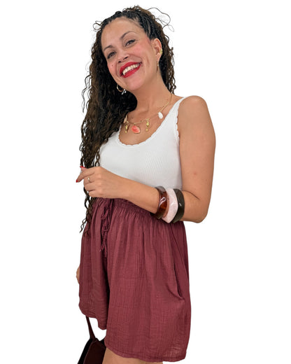 Short burdeos