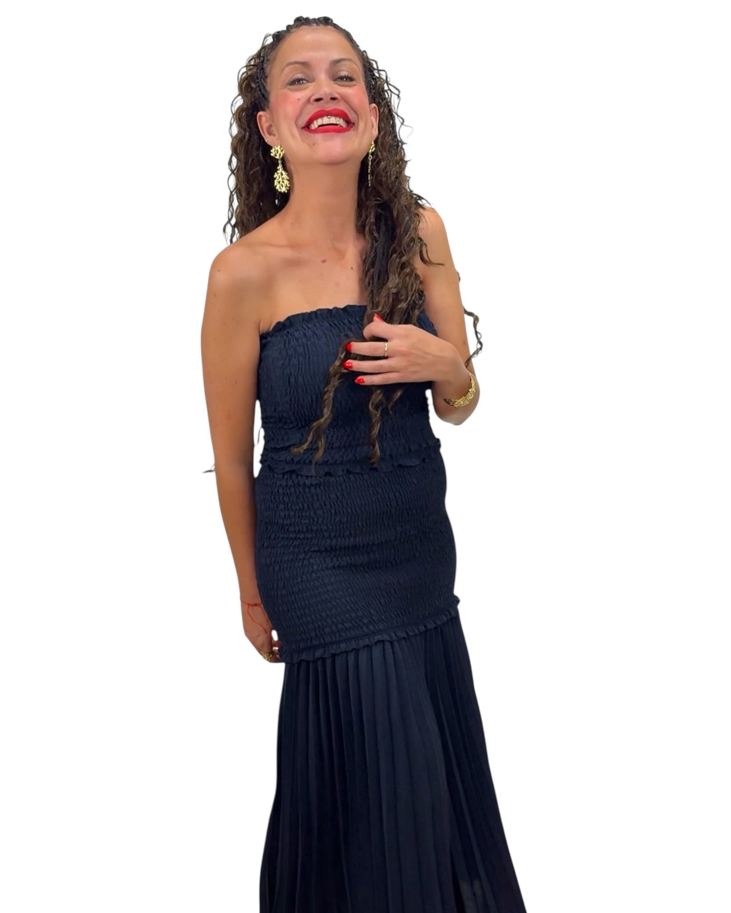 Conjunto nido de abeja azul marino